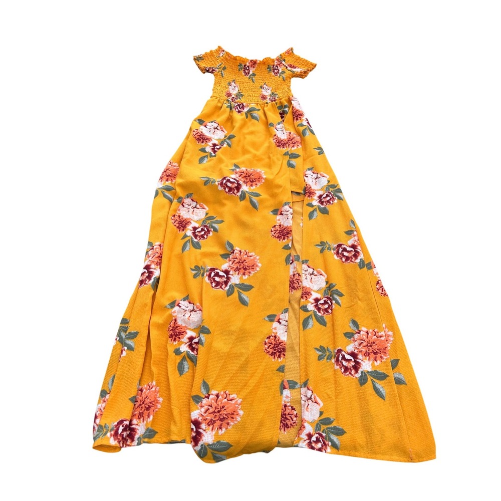 J for Justify Yellow Floral Maxi Dress
